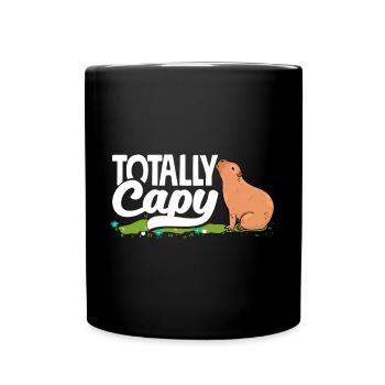 Capybara rongeur totalement capy - Mug uni - noir - Devant