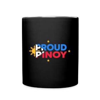 Flaggenfarben-Design für stolze Pinoys - Tasse einfarbig - Schwarz - Vorne
