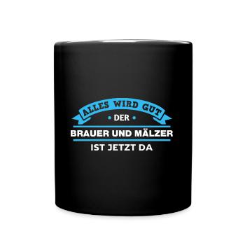 Brauer und Mälzer Design für stolze Handwerker - Tasse einfarbig - Schwarz - Vorne