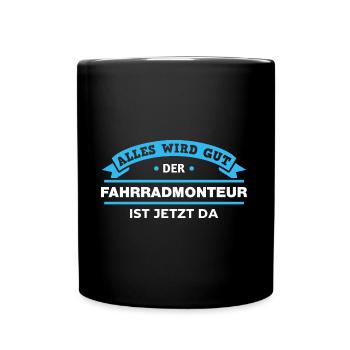 Fahrradmonteur Design für stolze Handwerker - Tasse einfarbig - Schwarz - Vorne