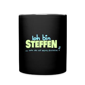 Steffen - Tasse einfarbig - Schwarz - Vorne