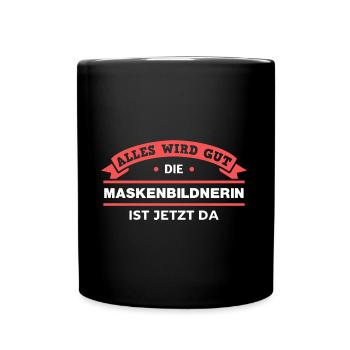 Maskenbildnerin Design für stolze Handwerker - Tasse einfarbig - Schwarz - Vorne