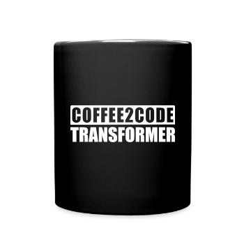 Coffee 2 Code Transformer Programmeur IT Chemise - Mug uni - noir - Devant