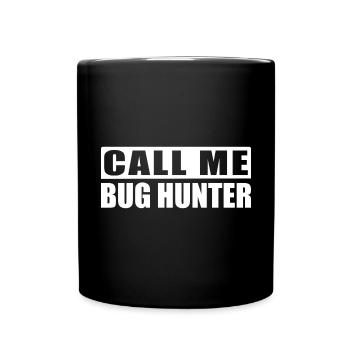 Bug Hunter - Programmer Computer Scientist IT Shirt - Full Colour Mug - black - Front