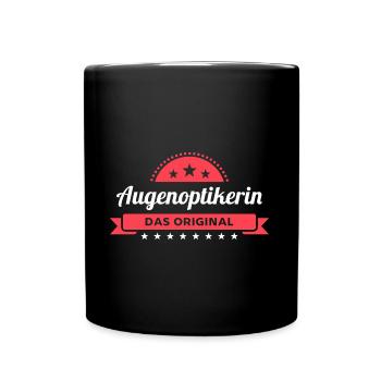 Augenoptikerin Design für stolze Profis - Tasse einfarbig - Schwarz - Vorne
