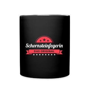 Schornsteinfegerin Design für stolze Handwerker - Tasse einfarbig - Schwarz - Vorne