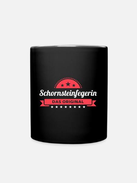 Schornsteinfegerin Design für stolze Handwerker - Tasse einfarbig - Schwarz