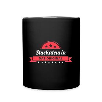 Stuckateurin Design für stolze Handwerker - Tasse einfarbig - Schwarz - Vorne