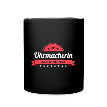 Uhrmacherin Design für stolze Handwerker - Tasse einfarbig - Schwarz - Vorne