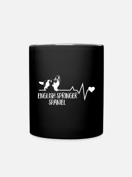 English Springer Spaniel Hund - Tasse einfarbig - Schwarz