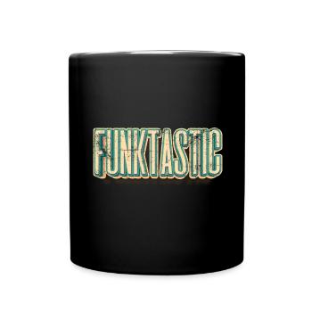 Funktastic Funky Vintage - Tasse einfarbig - Schwarz - Vorne
