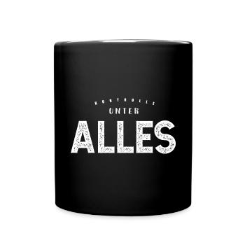 Alles unter Kontrolle - lustiger Spruch - Tasse einfarbig - Schwarz - Vorne