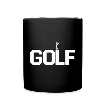 Golf Golfer Sport Geschenk - Tasse einfarbig - Schwarz - Vorne