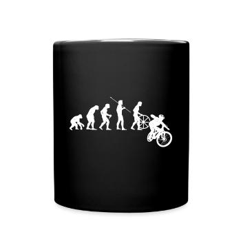 MTB Fahrrad & Bike Evolution - Tasse einfarbig - Schwarz - Vorne