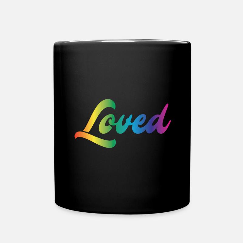 Loved - Tasse einfarbig - Schwarz
