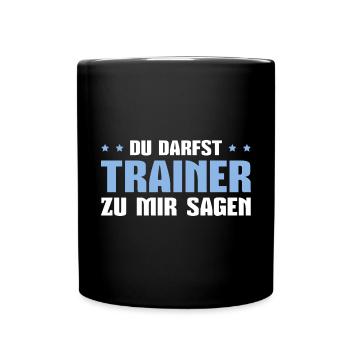 Fußballtrainer Fortbildung Trainer Geschenkidee - Tasse einfarbig - Schwarz - Vorne