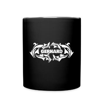 Nom au look vintage Gerhard - Mug uni - noir - Devant