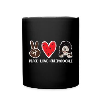 Sheepadoodle Doodle Dog - Mug uni - noir - Devant