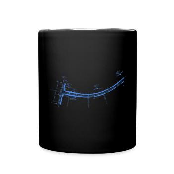 Straßenbauer Straßenbau Straßenbaumeister - Tasse einfarbig - Schwarz - Vorne