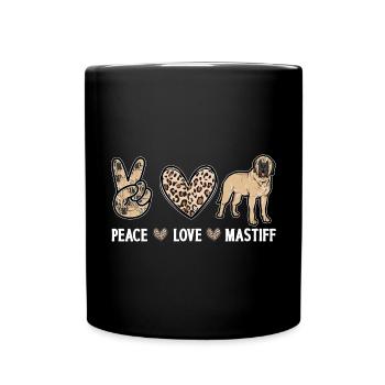 Mastiff Hund Old English Mastiff - Tasse einfarbig - Schwarz - Vorne