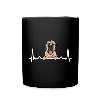Mastiff Hund Old English Mastiff - Tasse einfarbig - Schwarz - Vorne
