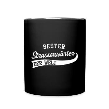 Straßenwärter Kollegen Geschenk - Tasse einfarbig - Schwarz - Vorne