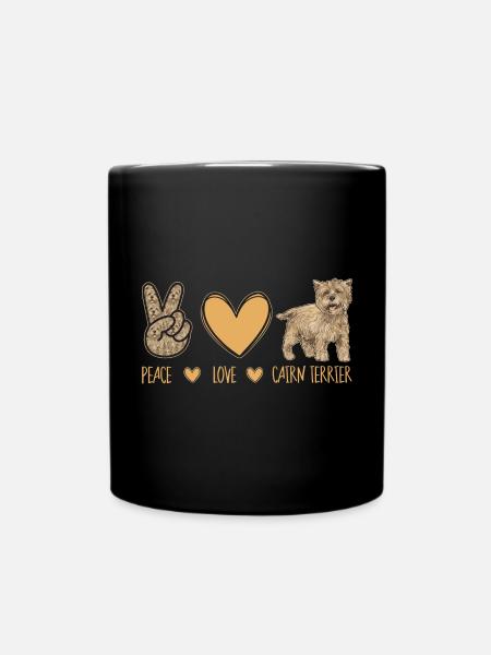 Cairn Terrier Hund - Tasse einfarbig - Schwarz
