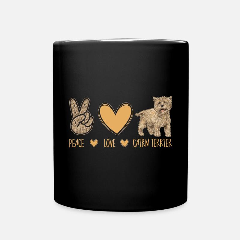 Cairn Terrier Hund - Tasse einfarbig - Schwarz