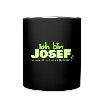 Vorname Josef - Tasse einfarbig - Schwarz - Vorne