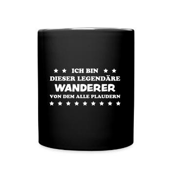 Wanderer Outdoor Lustiger Spruch Wandern Geschenk - Tasse einfarbig - Schwarz - Vorne