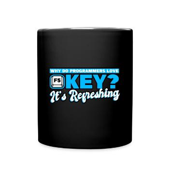 Programming Why Do Programmers Love The F5 Key - Full Colour Mug - black - Front
