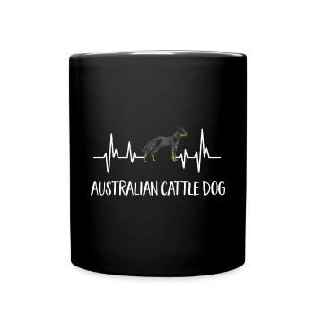 Australian Cattle Dog Red Blue Heeler - Tasse einfarbig - Schwarz - Vorne