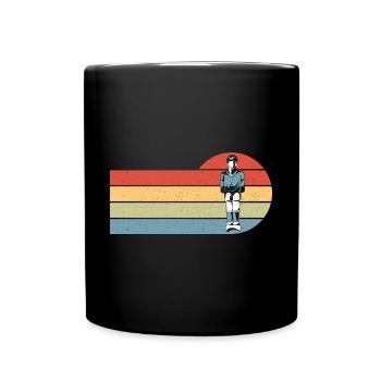 Vintage Table Soccer Player Retro Foosball - Full Colour Mug - black - Front