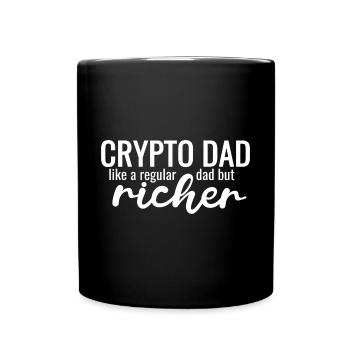 A Crypto Dad like a normal Dad but richer - Full Colour Mug - black - Front