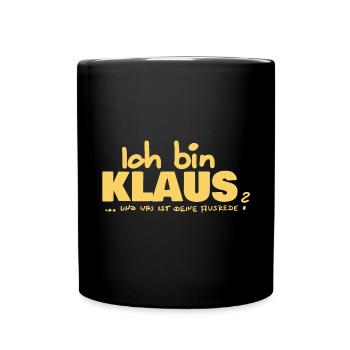 Vorname Klaus - Tasse einfarbig - Schwarz - Vorne