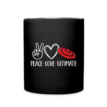 Disque de lancer de frisbee ultime - Mug uni - noir - Devant
