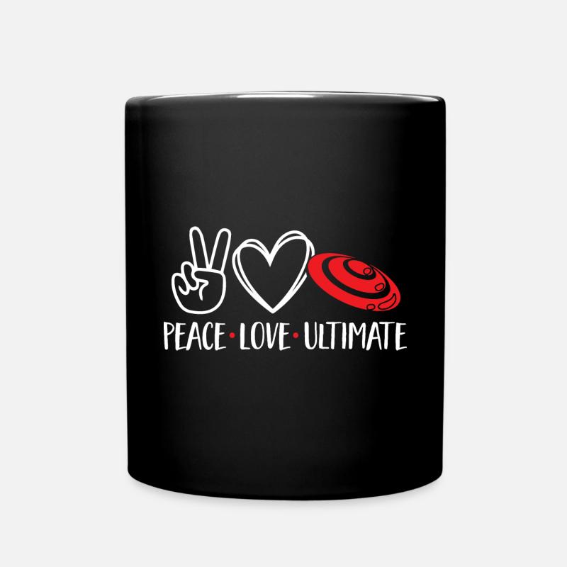 Ultimate Frisbee Throwing Disc - Full Colour Mug - black