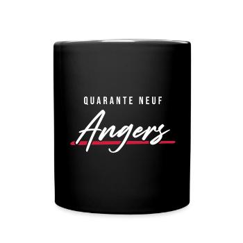 Angers 49 Frankreich Kennzeichen - Tasse einfarbig - Schwarz - Vorne