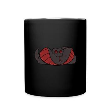Schlange Crowley - Tasse einfarbig - Schwarz - Vorne