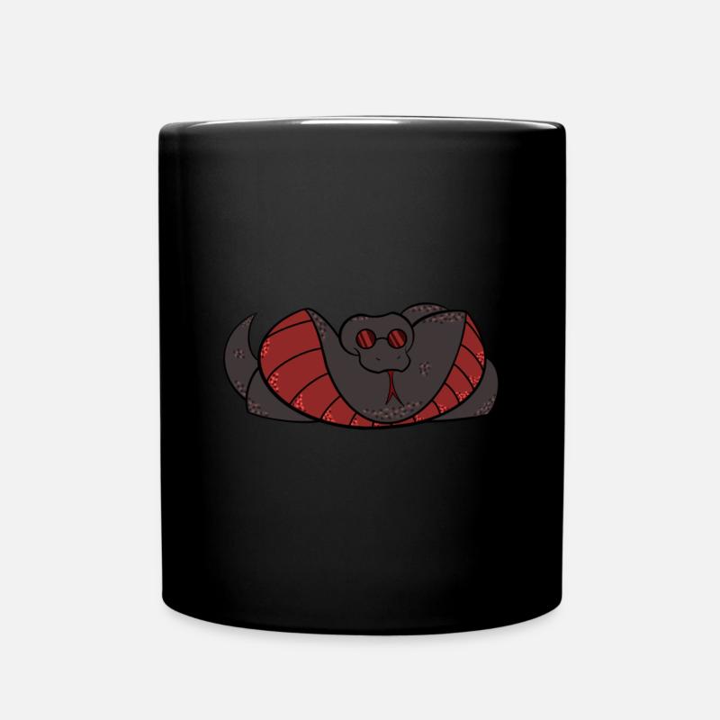 Schlange Crowley - Tasse einfarbig - Schwarz