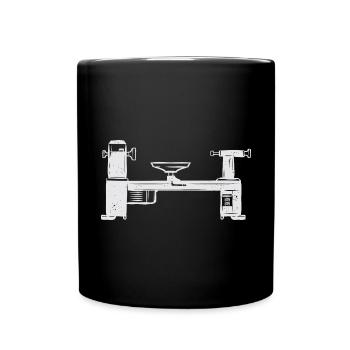 Turning Wood Lathe Lathe - Full Colour Mug - black - Front