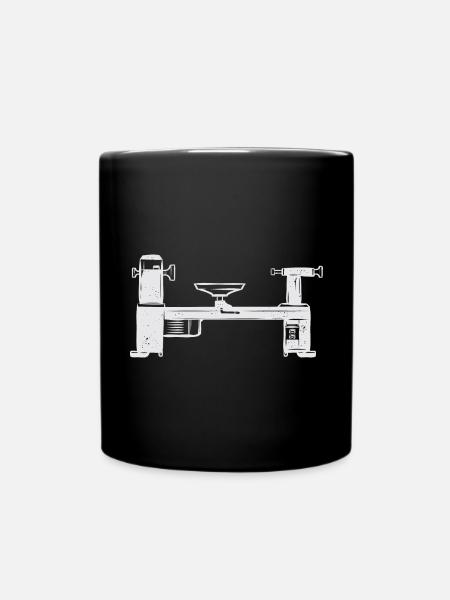 Turning Wood Lathe Lathe - Full Colour Mug - black