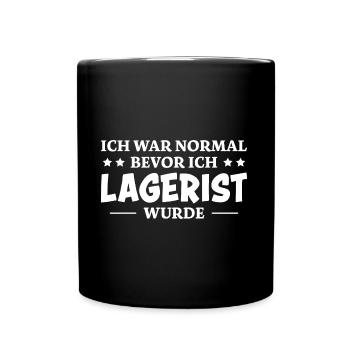 Lagerist Spruch Logistik Lustige Lagerist Geschenk - Tasse einfarbig - Schwarz - Vorne