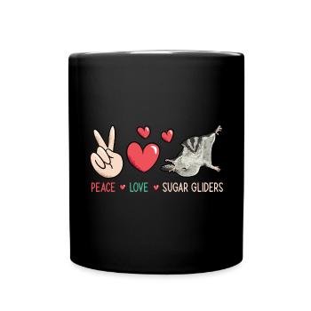 Short-headed glider Sugar Glider - Full Colour Mug - black - Front
