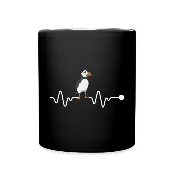 puffin puffin auke birds Lunde - Full Colour Mug - black - Front