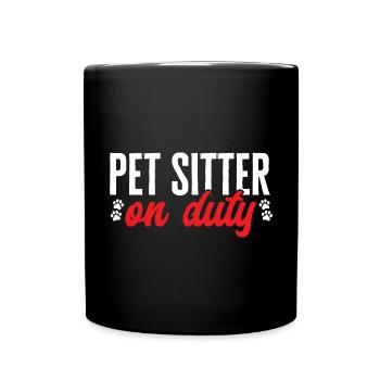 Haustierbetreuung Katze Hund Haustiersitter - Tasse einfarbig - Schwarz - Vorne