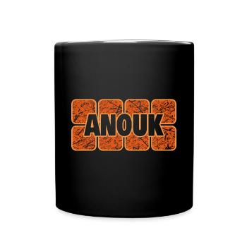Frau für Anouk Vorname Weiblich - Tasse einfarbig - Schwarz - Vorne