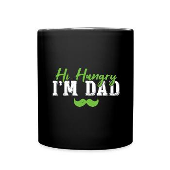 Salut Affamé, je suis papa - Mug uni - noir - Devant