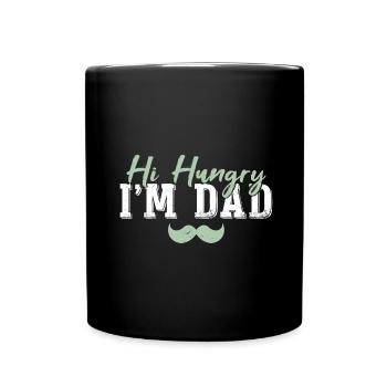 Salut affamé, je suis papa - Mug uni - noir - Devant