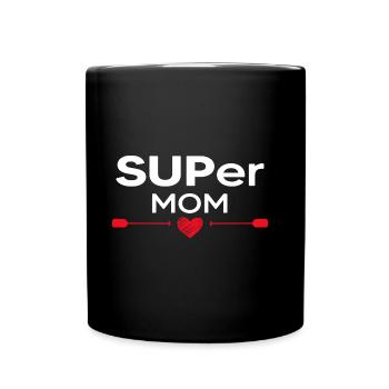 stand up paddle SUP Mom Paddel Motivation Stand Up - Tasse einfarbig - Schwarz - Vorne